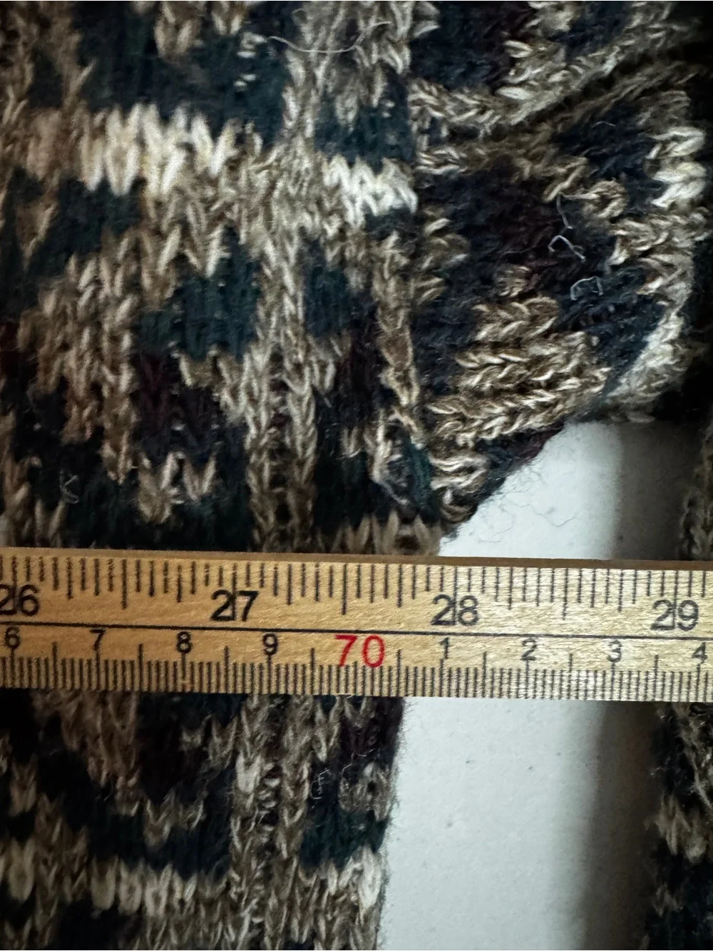 David Taylor Cardigan Mens Brown Black Geometric Jacquard Knit Grandpa Sweater